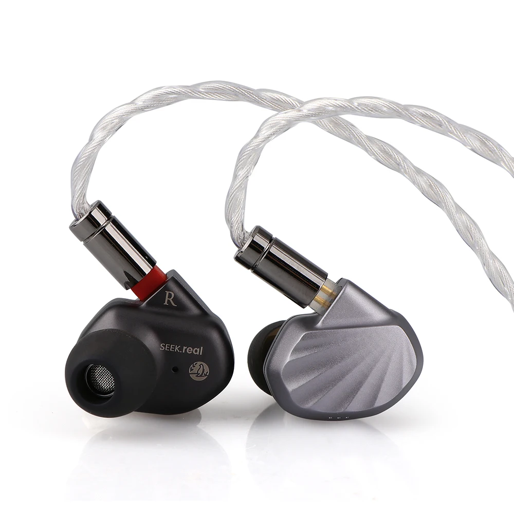 

SeekReal Dawn 10mm*14mm Square Planar Driver + 1*BA Hybrid Drivers HiFi In-Ear Earphones with 0.78 2pin Detachable Silver-plated