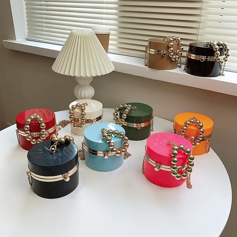 Drum-Shaped Acrylic Fashion One-Shoulder Messenger Women's Bag 2022 New Summer Hot-Selling Versatile Ladies Handbags Purse
Drum-Shaped Acrylic Fashion One-Shoulder Messenger Women's Bag 2022 New Summer Hot-Selling Versatile Ladies Handbags Purse