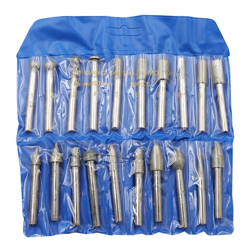 Grinding Rod Grinding Head Amber Beeswax 20* 20pcs 6mm Diamond Emery Grinding Head Grinding Needle For Carving
Grinding Rod Grinding Head Amber Beeswax 20* 20pcs 6mm Diamond Emery Grinding Head Grinding Needle For Carving