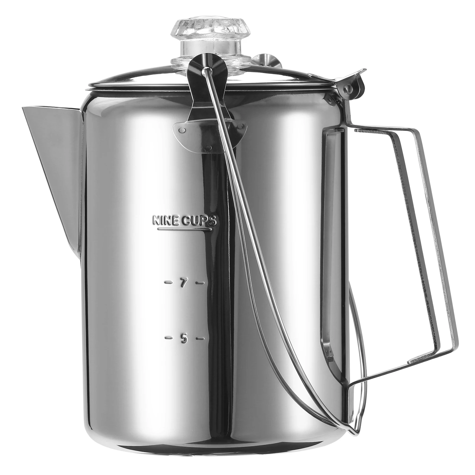 1.2L Outdoor 9 Cup Stainless Steel Percolator Coffee Pot Coffee Maker for Outdoor Camping Home Kitchen Coffee Milk Mugs Cup
1.2L Outdoor 9 Cup Stainless Steel Percolator Coffee Pot Coffee Maker for Outdoor Camping Home Kitchen Coffee Milk Mugs Cup