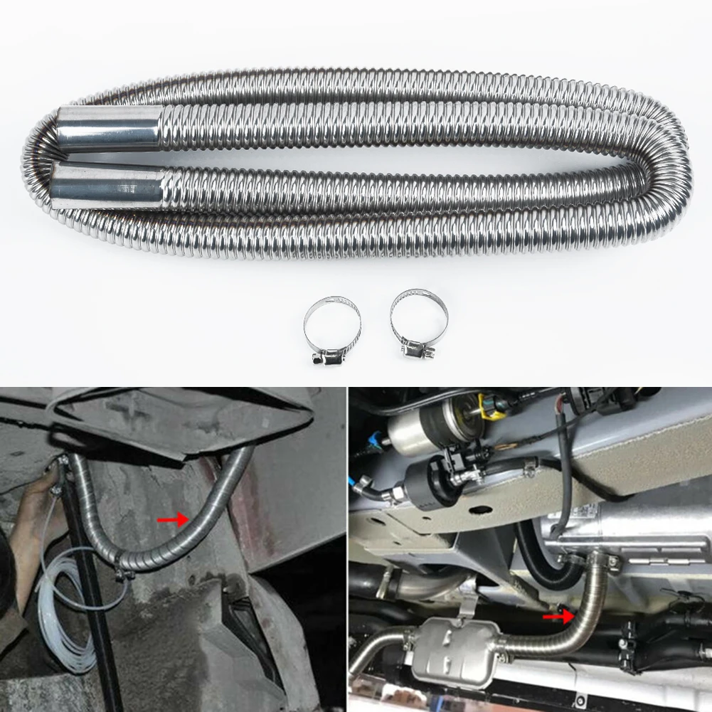 2m Air Parking Heater Exhaust Pipe Tube With 2 Clamps Stainless Steel Muffler Connecting Pipe For Air Heaters Accessories
2m Air Parking Heater Exhaust Pipe Tube With 2 Clamps Stainless Steel Muffler Connecting Pipe For Air Heaters Accessories