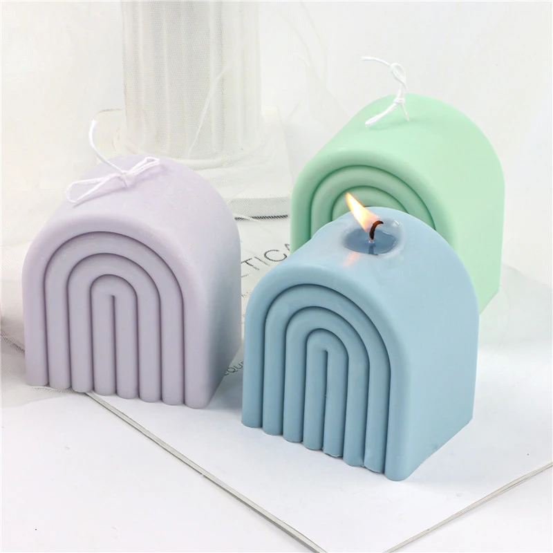 3D Handcrafted Scented Candle New Geometric Rainbow Arch Candle Mold Scented Candle Silicone Mould Resin Mould Candle Making
3D Handcrafted Scented Candle New Geometric Rainbow Arch Candle Mold Scented Candle Silicone Mould Resin Mould Candle Making