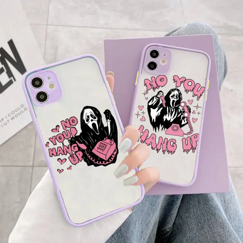 Ghost Face Scream No You Hang Up Phone Case matte transparent For iphone 14 11 12 13 plus mini x xs xr pro max cover
Ghost Face Scream No You Hang Up Phone Case matte transparent For iphone 14 11 12 13 plus mini x xs xr pro max cover