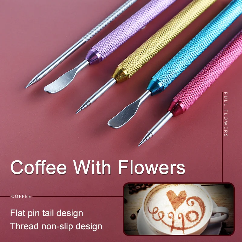 Coffee Pull Needle Stainless Steel Color Carved Stick Fancy Coffee Mounting Needle Milk Bubble Pattern Hook Flower Coffee Tool
Coffee Pull Needle Stainless Steel Color Carved Stick Fancy Coffee Mounting Needle Milk Bubble Pattern Hook Flower Coffee Tool