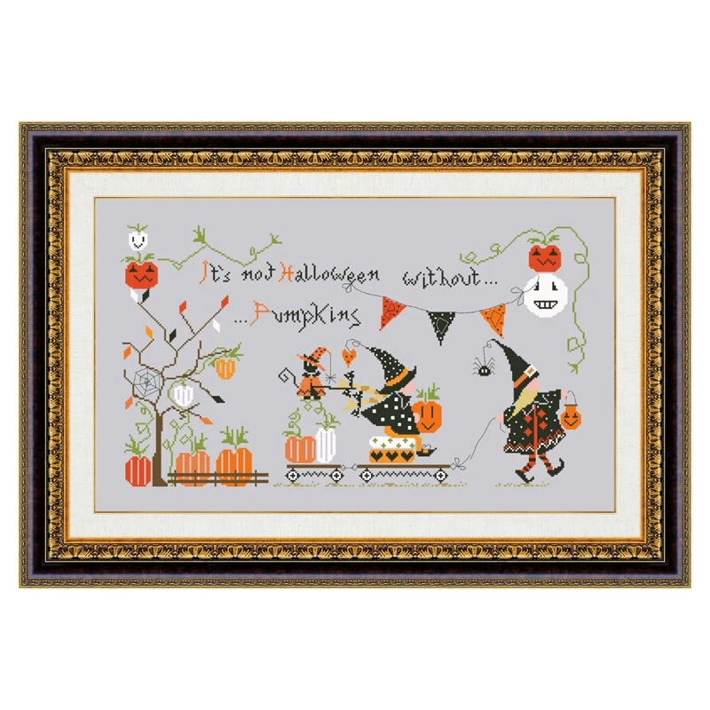 Halloween with pumpkin cross stitch kit cotton silk thread 18ct 14ct 11ct silver canvas embroidery DIY
Halloween with pumpkin cross stitch kit cotton silk thread 18ct 14ct 11ct silver canvas embroidery DIY