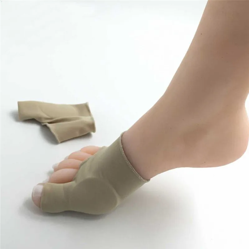 

1pair Comfortable Soft Bunion Protector Toe Straightener Silicone Toe Separator Corrector Thumb Hallux Valgus Foot Brace Support