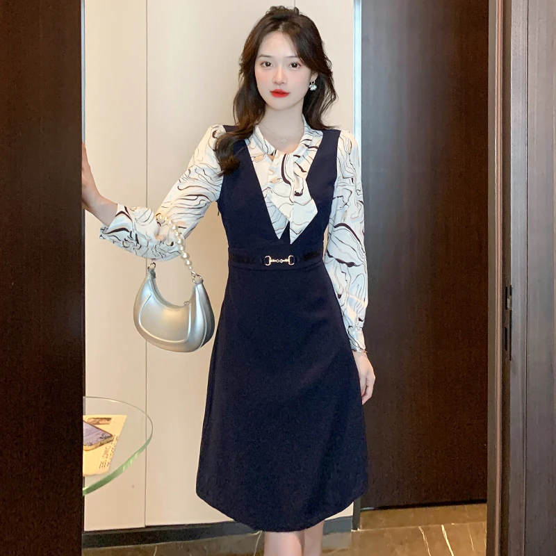 Women Autunmn Vintage Printed Dress Long Sleeve Casual Female Elegant Plus Size Loose Hight Waist Office Clothes Party Vestidoe
Women Autunmn Vintage Printed Dress Long Sleeve Casual Female Elegant Plus Size Loose Hight Waist Office Clothes Party Vestidoe