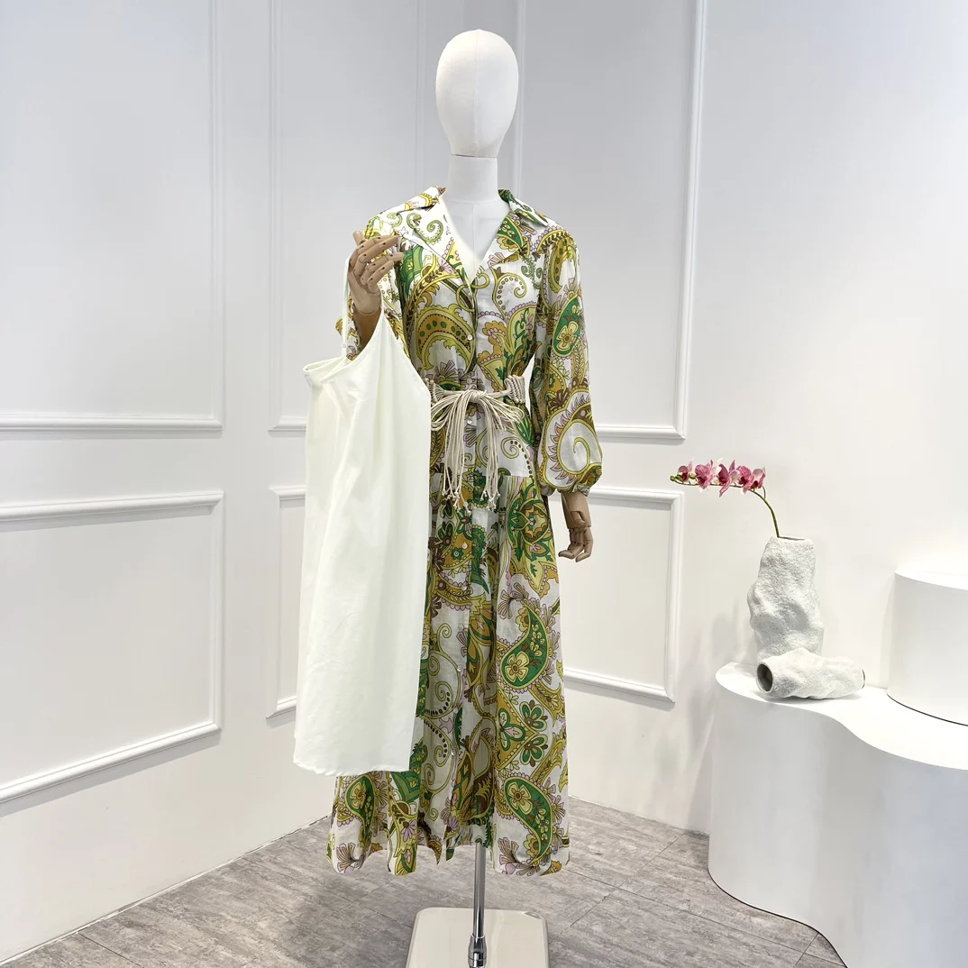 New Collection 2023 Octavia Graphic-print Woven Ruffle V-neck Elasticated Cuffs Detachable Rope Belt Tiered Hem Midi Dress
New Collection 2023 Octavia Graphic-print Woven Ruffle V-neck Elasticated Cuffs Detachable Rope Belt Tiered Hem Midi Dress