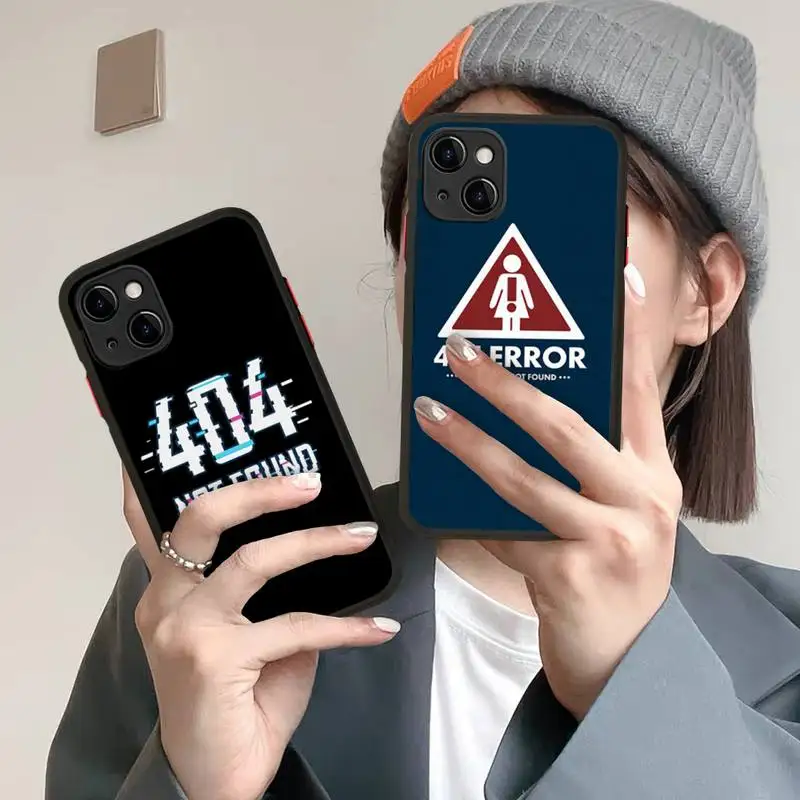 Error 404 not found Phone Case for iPhone X XR XS 7 8 Plus 11 12 13 pro MAX 13mini Translucent Matte Case
Error 404 not found Phone Case for iPhone X XR XS 7 8 Plus 11 12 13 pro MAX 13mini Translucent Matte Case