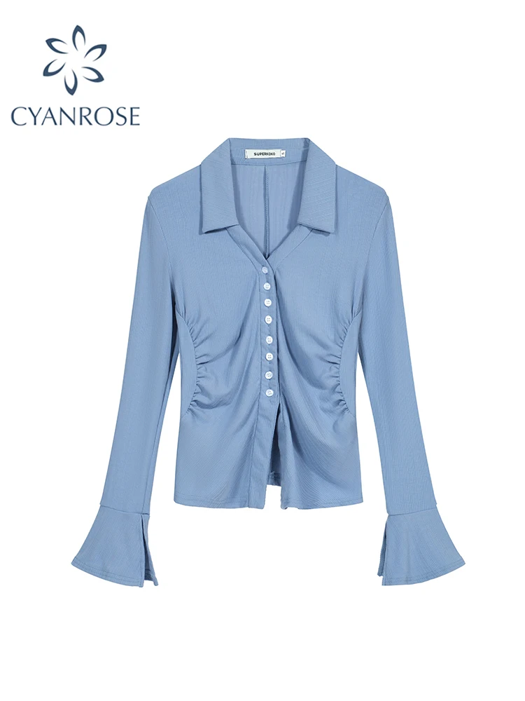 Women's Blue Shirt and Blouses Korean Style Harajuku Y2k 2000s Vintage Fashion Ladies Long Sleeve Shirt Top Clothes Summer 2023
Women's Blue Shirt and Blouses Korean Style Harajuku Y2k 2000s Vintage Fashion Ladies Long Sleeve Shirt Top Clothes Summer 2023