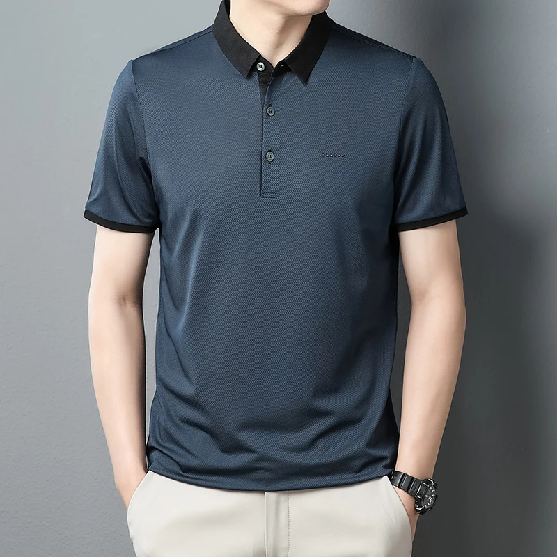 2023 Summer Spring Men Cosy Quick-drying and Breathable Polo Shirts Green Red Blue Turn Down Collar Short Sleeve Leisure Tops
2023 Summer Spring Men Cosy Quick-drying and Breathable Polo Shirts Green Red Blue Turn Down Collar Short Sleeve Leisure Tops