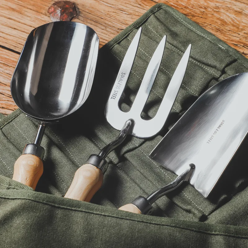 Garden Tools Three-piece Set Of Stainless Steel Garden Tools Homegrown Digging Fork Three-tooth Rake Household Gardening Supplie
Garden Tools Three-piece Set Of Stainless Steel Garden Tools Homegrown Digging Fork Three-tooth Rake Household Gardening Supplie