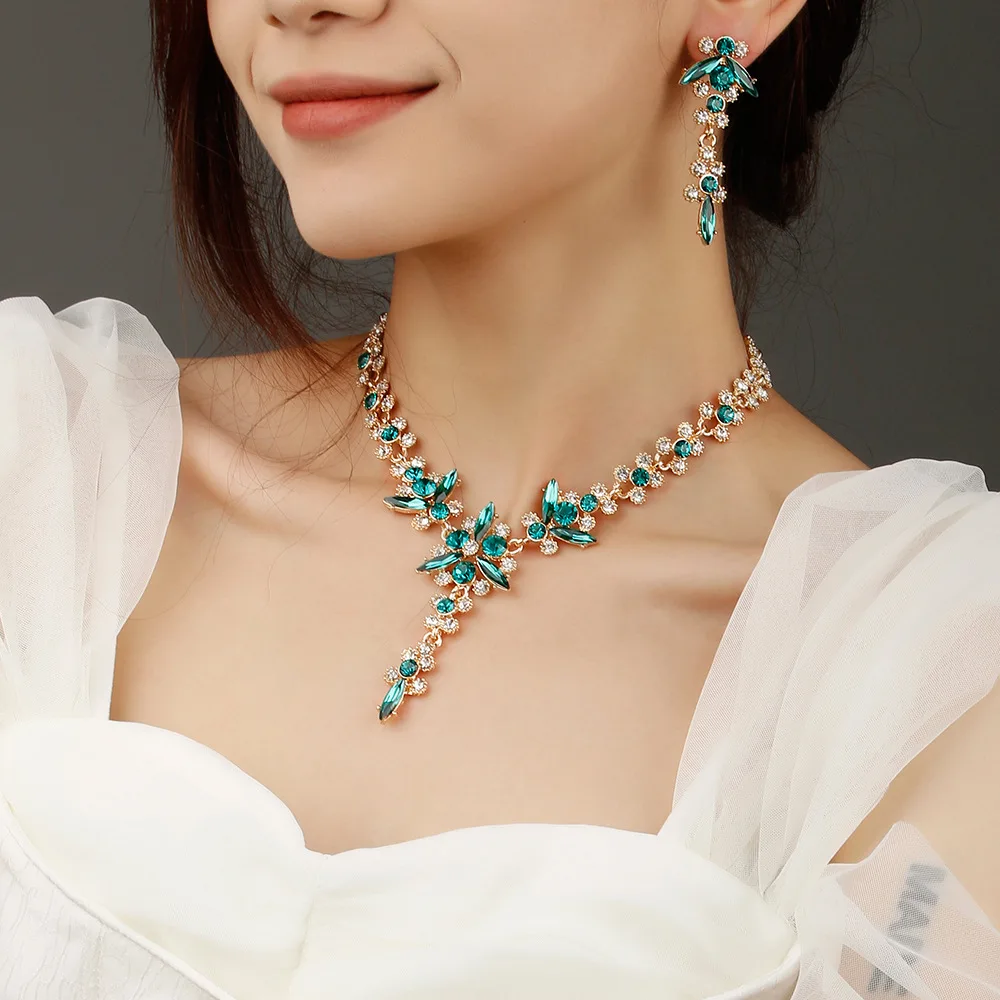 Bridal Jewelry Wedding 2023 Fashion Premium Crystal Necklace and Earing Set Gifts for Wome
Bridal Jewelry Wedding 2023 Fashion Premium Crystal Necklace and Earing Set Gifts for Wome