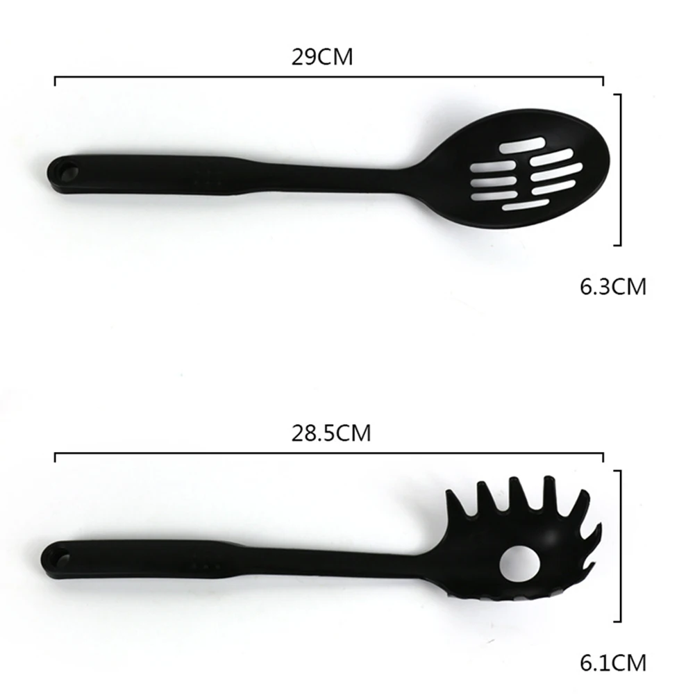Durable Kitchen Tool Parts Kitchen Utensils Flatware Black Cookware Frying Non Stick Baking Nylon Cooking Tools
Durable Kitchen Tool Parts Kitchen Utensils Flatware Black Cookware Frying Non Stick Baking Nylon Cooking Tools