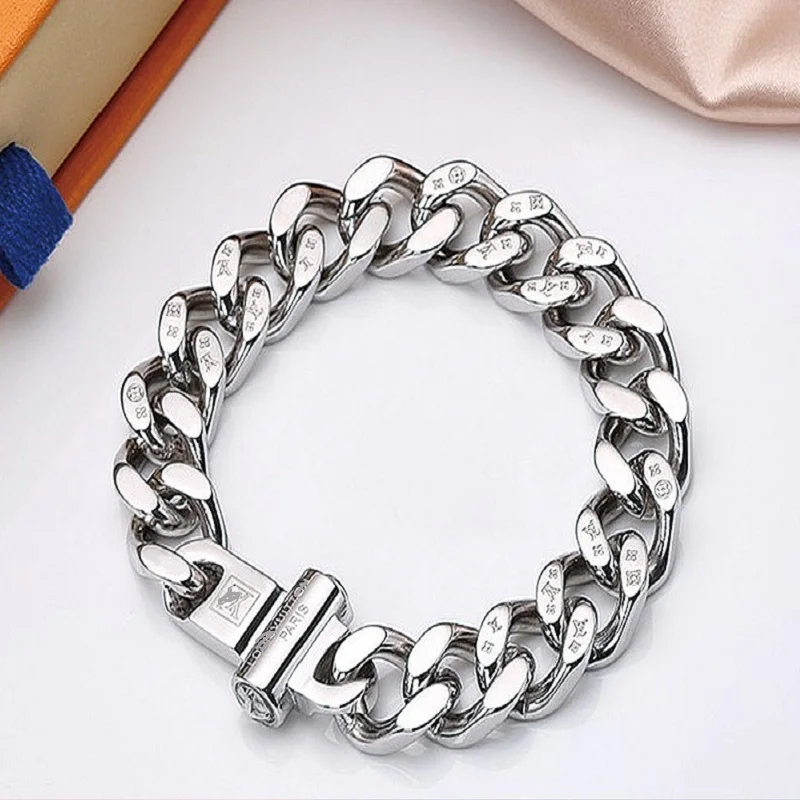 100%S925 Sterling Silver Bracelet Cuban Trend Hip Hop Men Pop Punk Fashion Jewelry Wholesale
100%S925 Sterling Silver Bracelet Cuban Trend Hip Hop Men Pop Punk Fashion Jewelry Wholesale