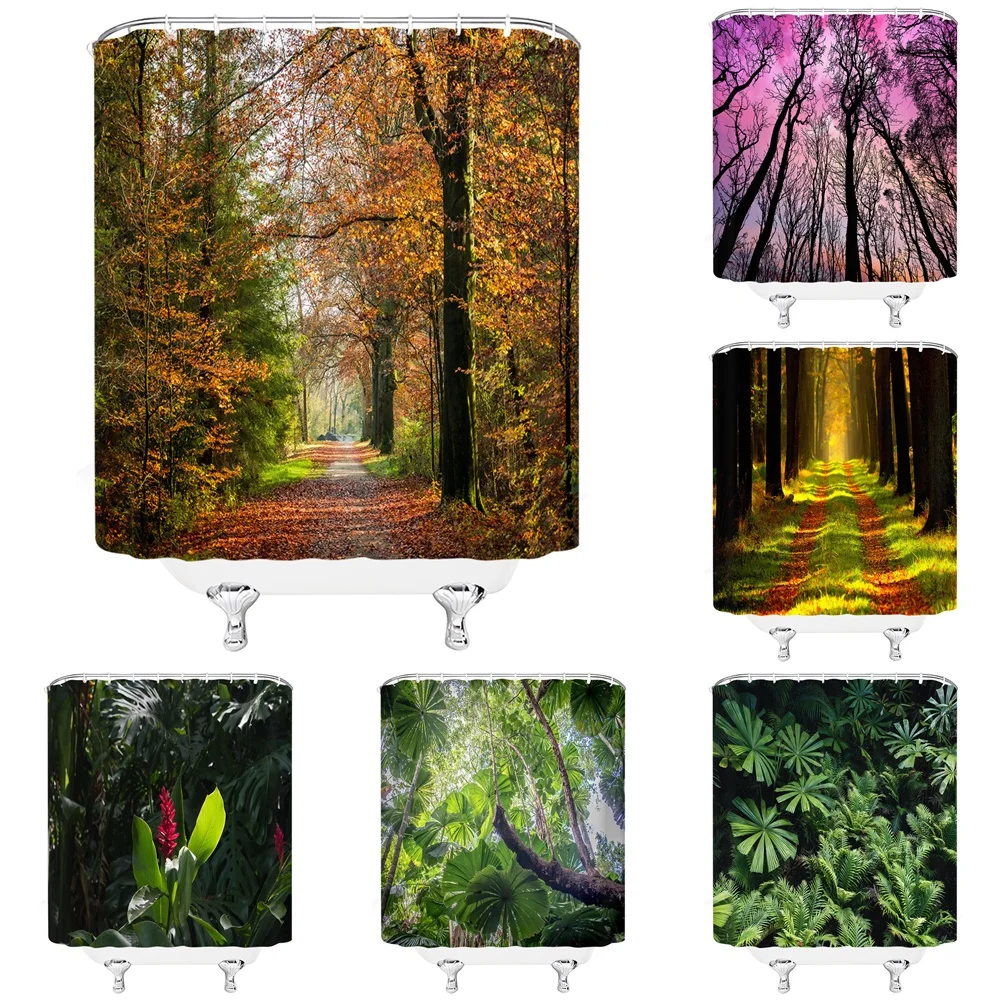 Forest Shower Curtains Landscape Natural Scenery Bath Curtain Set Polyester Fabric Waterproof Home Decor Screen Cortina Baño
Forest Shower Curtains Landscape Natural Scenery Bath Curtain Set Polyester Fabric Waterproof Home Decor Screen Cortina Baño