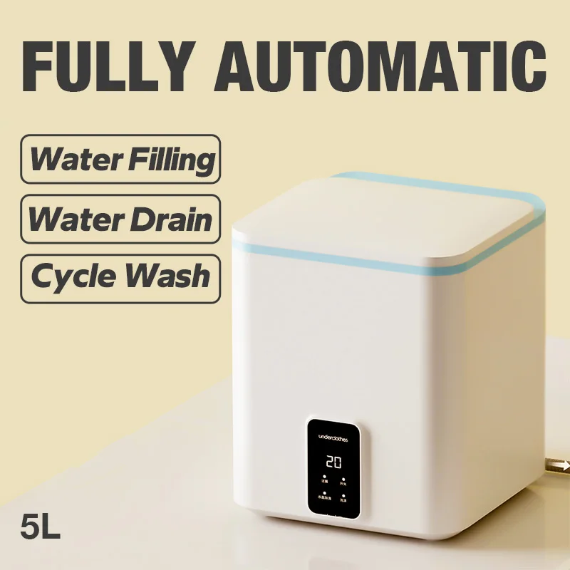 Fully Automatic Mini Washing Machine Small Washing Machine for Underwear Socks Panties Bras with 3 Modes and Centrifuge
Fully Automatic Mini Washing Machine Small Washing Machine for Underwear Socks Panties Bras with 3 Modes and Centrifuge