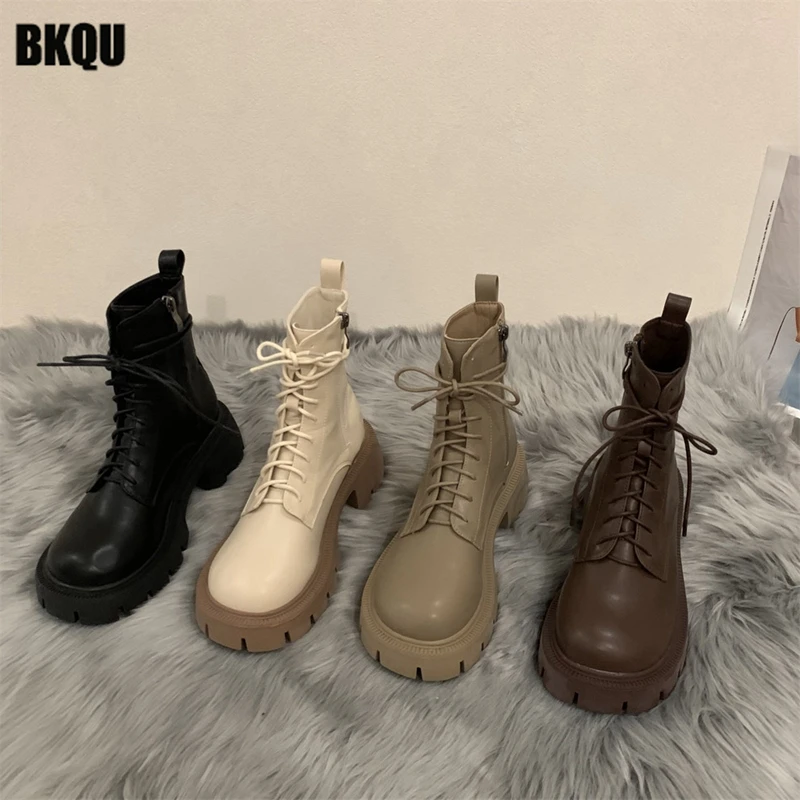 2022 Design Women Motorcycle Boots Lace Up Platform Ladies Casual Chunky Heels Thick Sole Female Zipper Shoes Ankle Boots New
2022 Design Women Motorcycle Boots Lace Up Platform Ladies Casual Chunky Heels Thick Sole Female Zipper Shoes Ankle Boots New