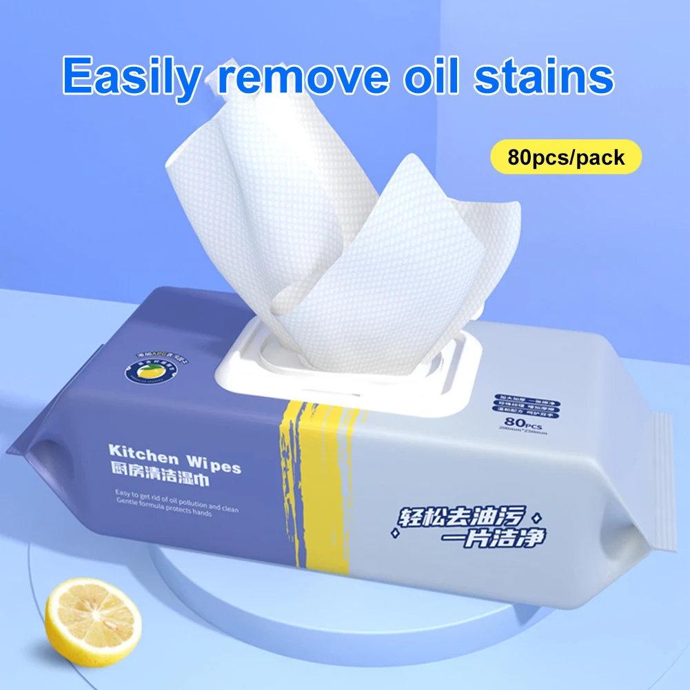 80pcs/pack Kitchen Wipes Disposable Wet Wipes for Heavy Oil Household Cleaning Cloth Oil Removal Wiping Rag cleaning wipes
80pcs/pack Kitchen Wipes Disposable Wet Wipes for Heavy Oil Household Cleaning Cloth Oil Removal Wiping Rag cleaning wipes