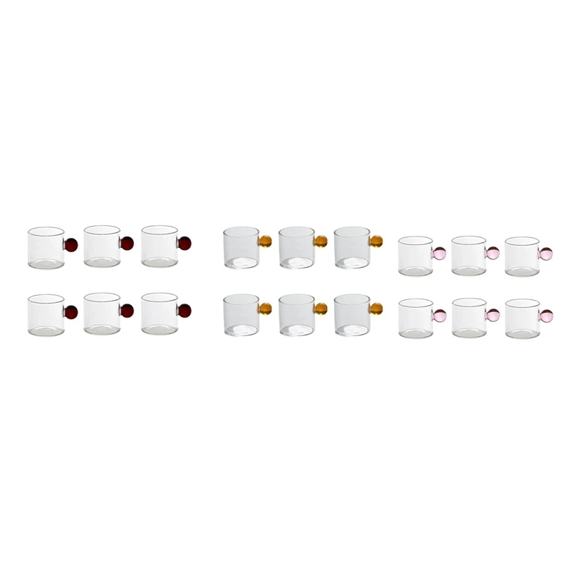 6PC Nordic Style Home Coffee Cups Small Tea Cup Espresso Cup Heat Resistant Glass Teacups Bucket Table Decor
6PC Nordic Style Home Coffee Cups Small Tea Cup Espresso Cup Heat Resistant Glass Teacups Bucket Table Decor