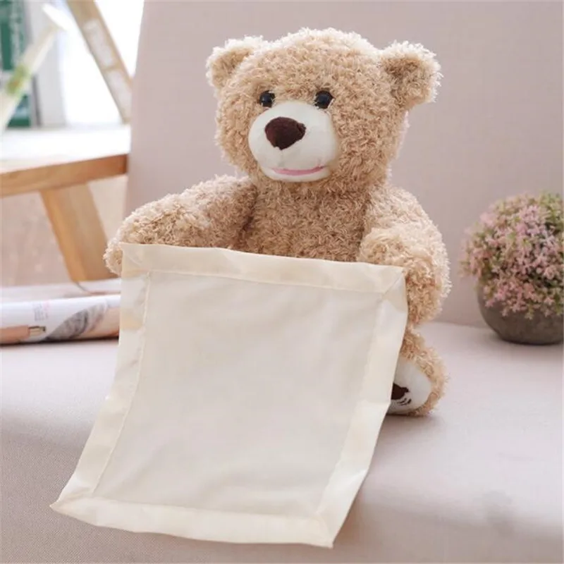 Drop Shipping 30cm Teddy Bear Hide And Seek Animated Stuffed Animal Talking Bear Toy Shy Bear Best Birthday Gift For Children
Drop Shipping 30cm Teddy Bear Hide And Seek Animated Stuffed Animal Talking Bear Toy Shy Bear Best Birthday Gift For Children