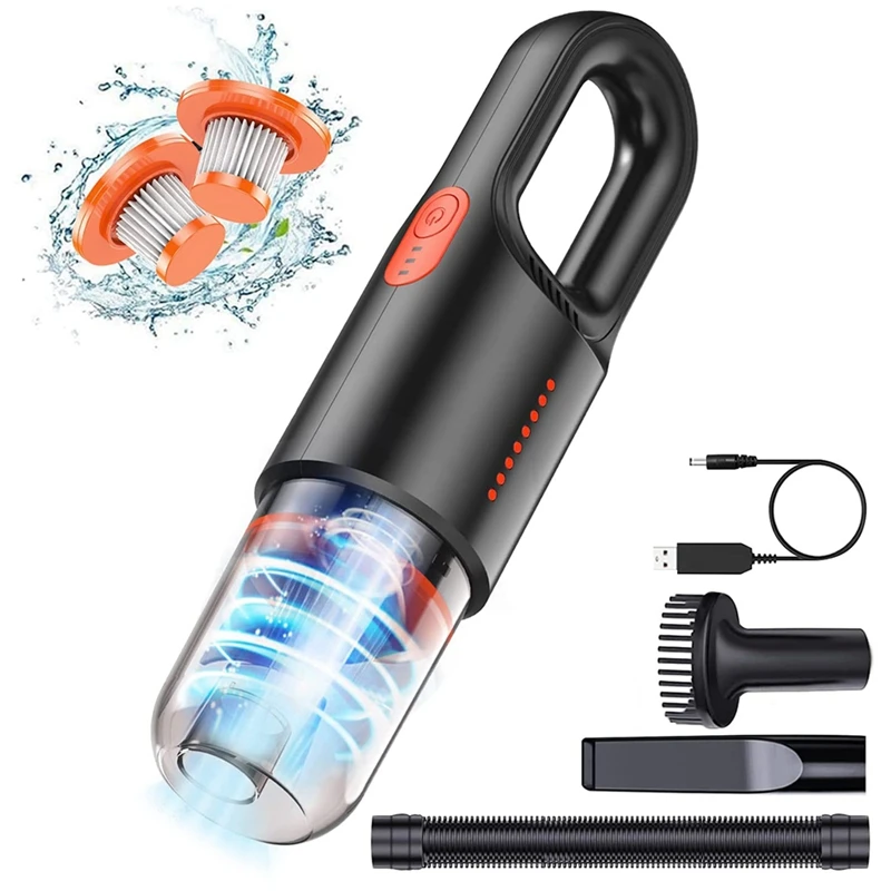 Portable Car Vacuum Cleaner,High Power Strong Suction Vacuum Cordless Rechargeable Wet Dry Lightweight for Home Pet Hair
Portable Car Vacuum Cleaner,High Power Strong Suction Vacuum Cordless Rechargeable Wet Dry Lightweight for Home Pet Hair