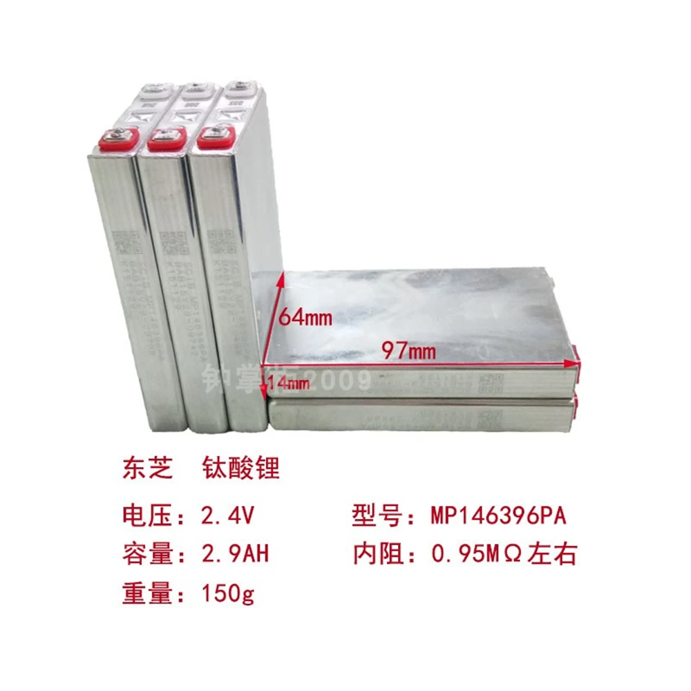 Original 2.4V 2.9Ah 1mΩ E-Tricycle,Motorcycle,Ebike Lithium Iron Titanate Battery for Modules of E-Vehicle, Electric Car
Original 2.4V 2.9Ah 1mΩ E-Tricycle,Motorcycle,Ebike Lithium Iron Titanate Battery for Modules of E-Vehicle, Electric Car