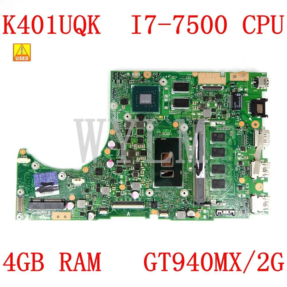 Материнская плата для ноутбука K401UQK 4G/I7-7500U/GT940MX/V2G для ASUS K401U A401U K401UQ, материнская плата для ноутбука 100% протестирована
Материнская плата для ноутбука K401UQK 4G/I7-7500U/GT940MX/V2G для ASUS K401U A401U K401UQ, материнская плата для ноутбука 100% протестирована