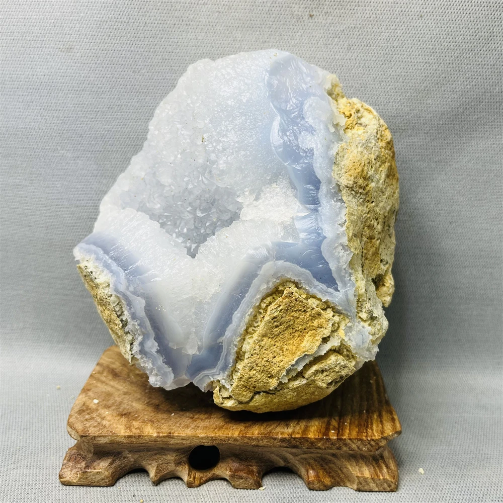 Natural Blue Lace Geode Agate Mineral Specimens Home Spiritual Decoration Holiday Gift Witchcraft Altar Crystal & Stone Healing
Natural Blue Lace Geode Agate Mineral Specimens Home Spiritual Decoration Holiday Gift Witchcraft Altar Crystal & Stone Healing