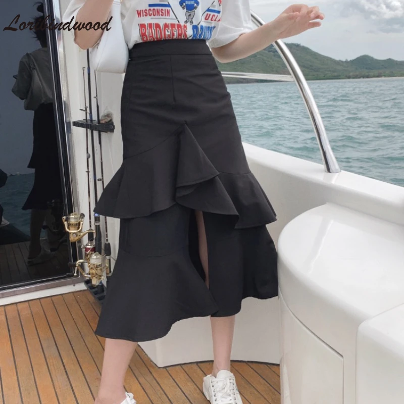 2022 Summer New Irregular Ruffled Skirt Mid-Length High Waist Fishtail A- Line Sheath Skirt Women Mid Length Skirt
2022 Summer New Irregular Ruffled Skirt Mid-Length High Waist Fishtail A- Line Sheath Skirt Women Mid Length Skirt