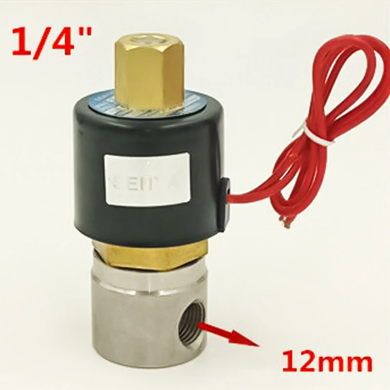 

1/4'' Normally Open 2 Way Stainless Steel NBR Solenoid Valve 2W025-08BK DC12V DC24V or AC220V