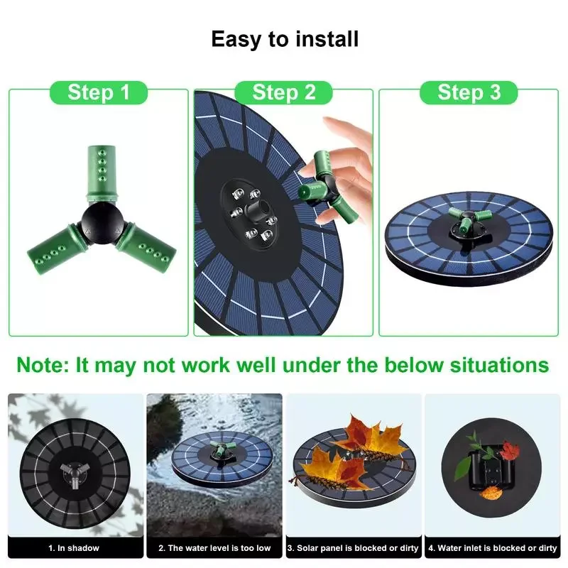 Solar Fountain 4W Bird Bath Solar Fountains Circle Solar Water With Power Storage Function 6 Colorful LED Lights
Solar Fountain 4W Bird Bath Solar Fountains Circle Solar Water With Power Storage Function 6 Colorful LED Lights