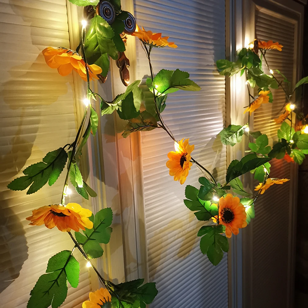 2m 20LED Sunflower Fairy Lights Artificial Flower Garland Lamps Home Room Decor Garden Yard Lighting Strings Lanyard
2m 20LED Sunflower Fairy Lights Artificial Flower Garland Lamps Home Room Decor Garden Yard Lighting Strings Lanyard