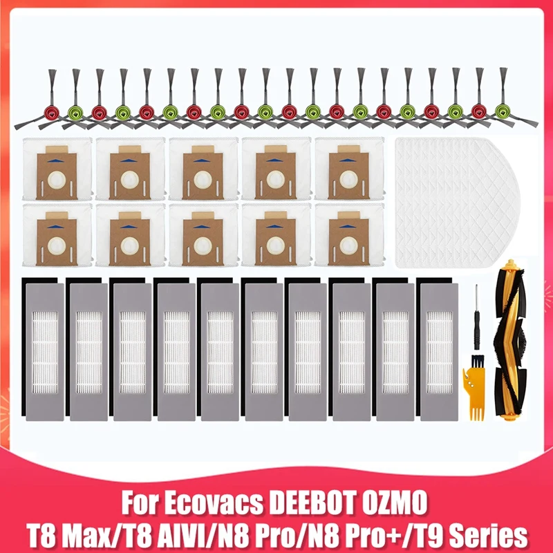 Replacement Parts For Ecovacs DEEBOT OZMO T8 AIVI T8 Max N8 Pro/N8 Pro+ Robot Vacuum Cleaner Accessories Kit
Replacement Parts For Ecovacs DEEBOT OZMO T8 AIVI T8 Max N8 Pro/N8 Pro+ Robot Vacuum Cleaner Accessories Kit