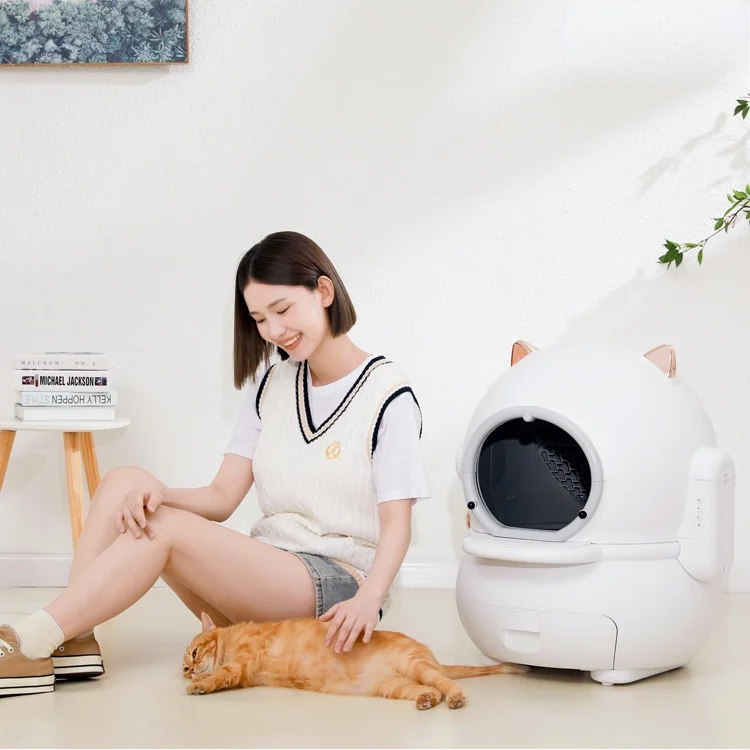 Large Intelligent Cat Litter Box Deodorant Fully Enclosed Self Cleaning Anti Splash High Fence App Cat Toilet Training Kit Gatti
Large Intelligent Cat Litter Box Deodorant Fully Enclosed Self Cleaning Anti Splash High Fence App Cat Toilet Training Kit Gatti