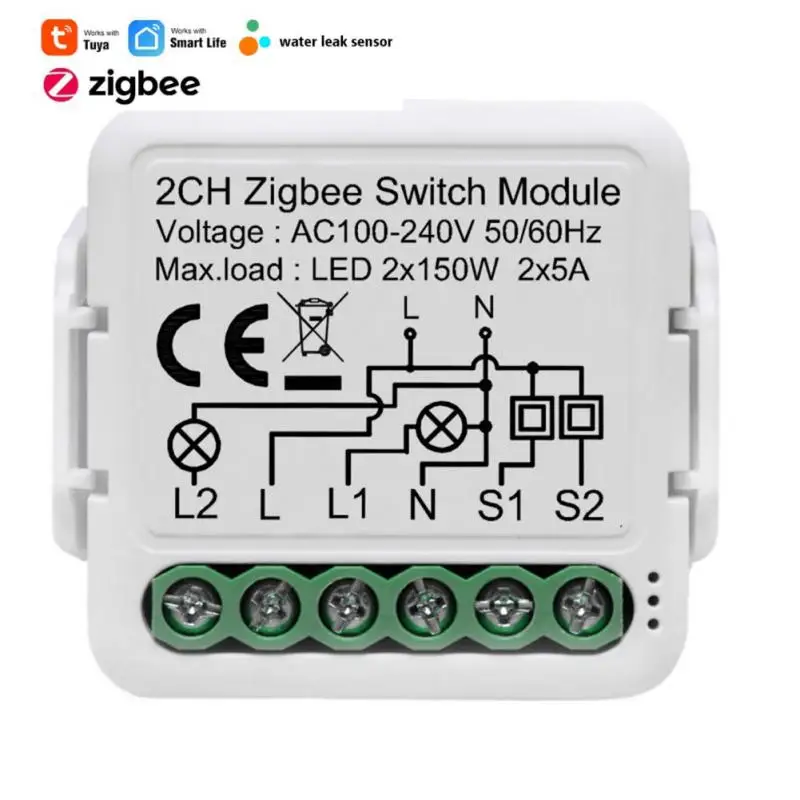 Tuya ZigBee 3.0 Smart Light Switch Relay Module 1/2/3 Gang Smart Life/Tuya App Control, Works With Alexa Google Home Yandex
Tuya ZigBee 3.0 Smart Light Switch Relay Module 1/2/3 Gang Smart Life/Tuya App Control, Works With Alexa Google Home Yandex