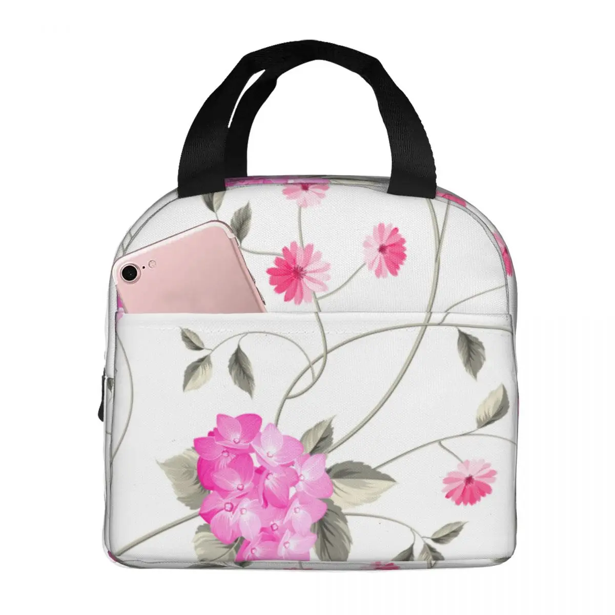 Chic Blooming Hydrangea Illustration Cooler Lunch Box Portable Insulated Lunch Bag Thermal Food Picnic Lunch Bags
Chic Blooming Hydrangea Illustration Cooler Lunch Box Portable Insulated Lunch Bag Thermal Food Picnic Lunch Bags
