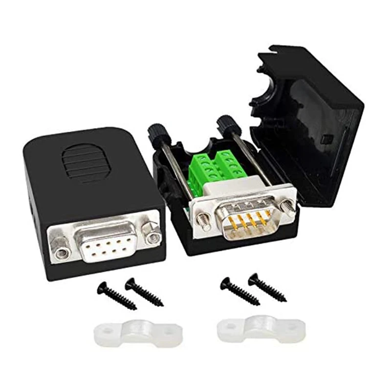 DB9 Solderless Connector RS232 D-SUB Serial to 9-Pin Port Terminal Male Female Adapter with Case (1Pcs-Male+1Pcs-Female)
DB9 Solderless Connector RS232 D-SUB Serial to 9-Pin Port Terminal Male Female Adapter with Case (1Pcs-Male+1Pcs-Female)