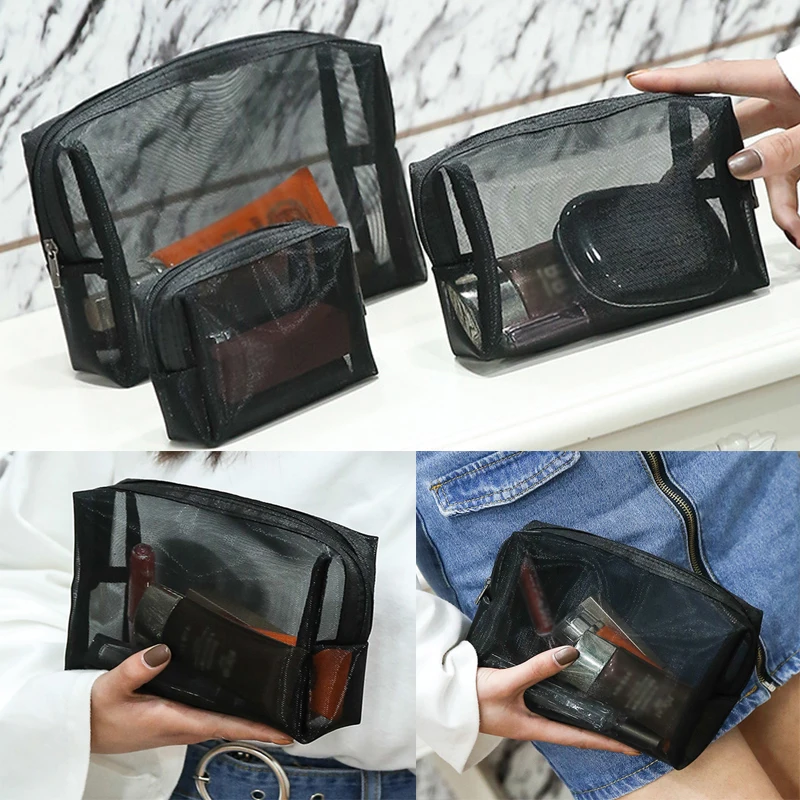 Portable Mesh Transparent Cosmetic Bag Makeup Case Women Travel Zipper Make Up Organizer Wash Toiletry Beauty Storage Bag Pouch
Portable Mesh Transparent Cosmetic Bag Makeup Case Women Travel Zipper Make Up Organizer Wash Toiletry Beauty Storage Bag Pouch
