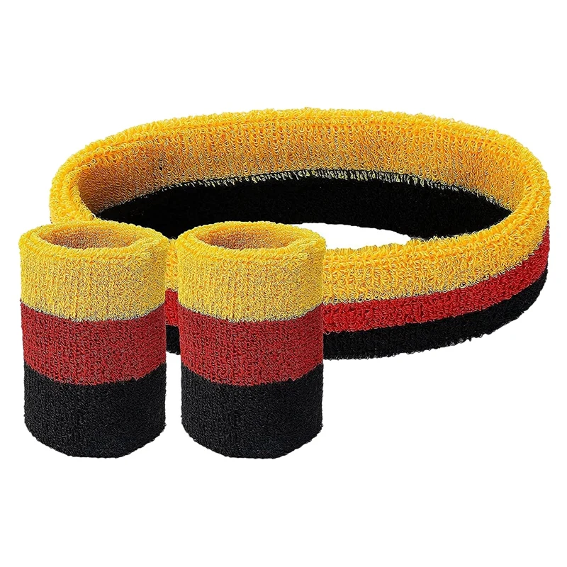 Headband Wristband Set,Sports Headband and Wristband Sports Band Colorful Striped Sweatband for Men and Women
Headband Wristband Set,Sports Headband and Wristband Sports Band Colorful Striped Sweatband for Men and Women