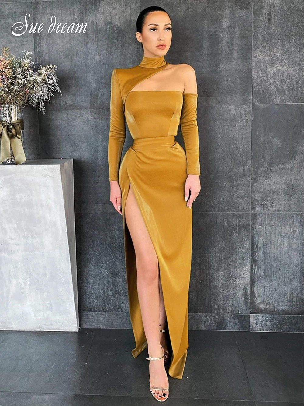 2022 Ginger Maxi Bodycon Satin Dress For Women Autumn Sexy Hollow Out Celebrity Evening Club Birthday Party Dresses Vestidos
2022 Ginger Maxi Bodycon Satin Dress For Women Autumn Sexy Hollow Out Celebrity Evening Club Birthday Party Dresses Vestidos