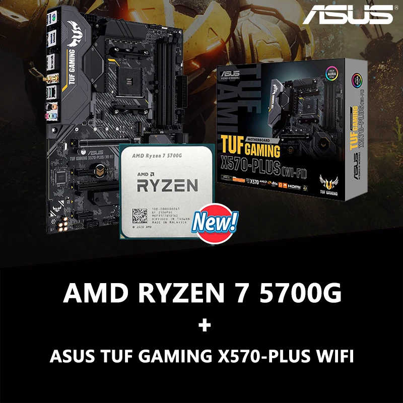 NEW AMD Ryzen 7 5700G R7 5700G +ASUS TUF GAMING X570-PLUS(WI-FI) AM4 X570 Motherboard ATX gaming Wi-Fi 6 All New But Without Fan
NEW AMD Ryzen 7 5700G R7 5700G +ASUS TUF GAMING X570-PLUS(WI-FI) AM4 X570 Motherboard ATX gaming Wi-Fi 6 All New But Without Fan