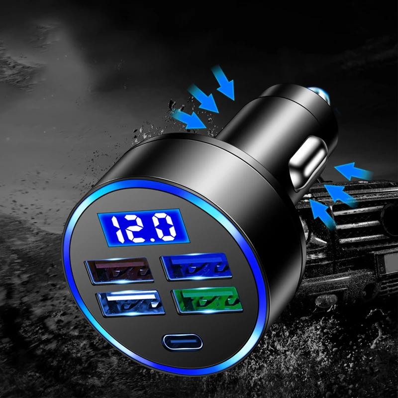 Автомобильное зарядное устройство PD USB, быстрая зарядка, USB-адаптер для телефона типа C, 4 порта, цифровой дисплей, автоматическое быстрое зар...
Автомобильное зарядное устройство PD USB, быстрая зарядка, USB-адаптер для телефона типа C, 4 порта, цифровой дисплей, автоматическое быстрое зар...