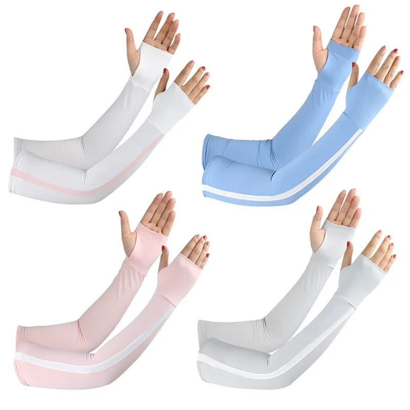 Ice Silk Sleeve Sunscreen Cuff Arm Sleeves Uv Sun Protect Anti-Slip Summer Men Women Gloves Outdoor Riding New
Ice Silk Sleeve Sunscreen Cuff Arm Sleeves Uv Sun Protect Anti-Slip Summer Men Women Gloves Outdoor Riding New
