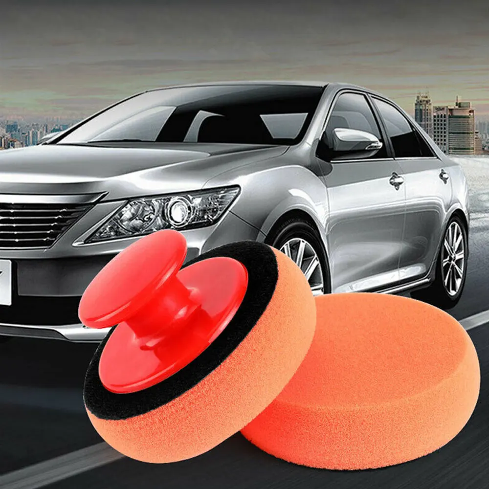 

6Pcs/Set Car Waxing Sponge High Density Buffing Wipe Polisher Pads Kit Polishing Handle Cleaning Sponge for Car Glass Home