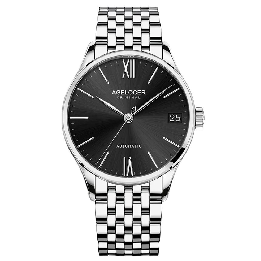 AGELOCER Black Sapphire Men Mechanical Watches relogio masculino Top Brand Luxury Jubilee Bracelet Wrist Watches Automatic
AGELOCER Black Sapphire Men Mechanical Watches relogio masculino Top Brand Luxury Jubilee Bracelet Wrist Watches Automatic