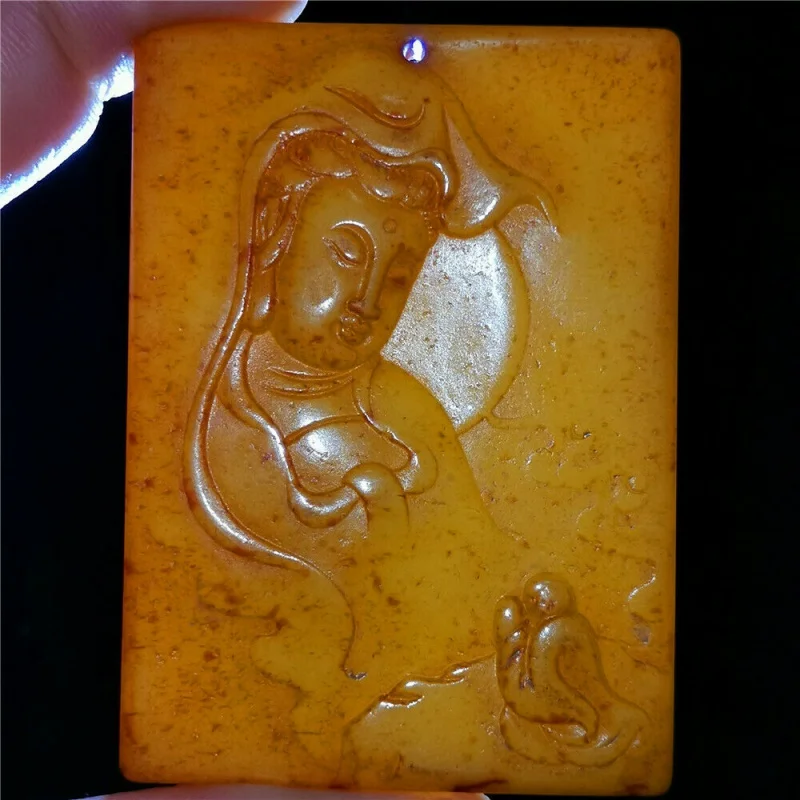 КИТАЙСКИЙ РЕДКИЙ хит, жесткий нефритовый нефрит, ручная работа, кулон, ожерелье Bodhisattva 2
КИТАЙСКИЙ РЕДКИЙ хит, жесткий нефритовый нефрит, ручная работа, кулон, ожерелье Bodhisattva 2