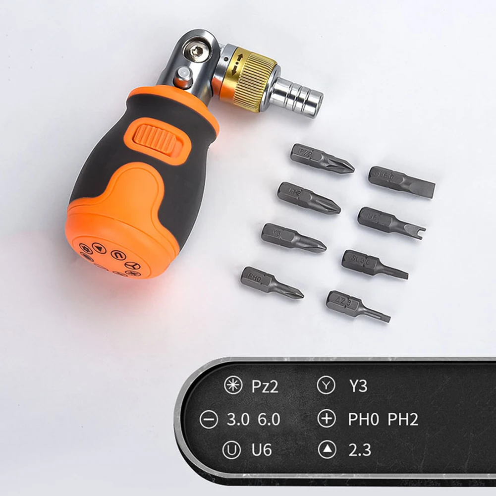 8in1 Mini Ratchet Screwdriver Precision Multi Tools Magnetic Bits Household 180 ° Rotation Pocket Portable Screw Driver Set A30
8in1 Mini Ratchet Screwdriver Precision Multi Tools Magnetic Bits Household 180 ° Rotation Pocket Portable Screw Driver Set A30