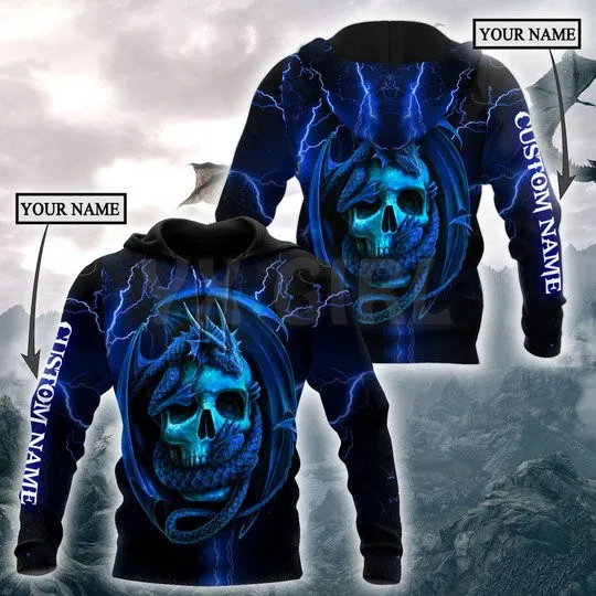 Dragon Skull Blue Custom 3D All Over Printed Hoodies Streetwear Casual Unique Men's For Women's Hoodie/Sweatshirt/Zipper Hoodies
Dragon Skull Blue Custom 3D All Over Printed Hoodies Streetwear Casual Unique Men's For Women's Hoodie/Sweatshirt/Zipper Hoodies