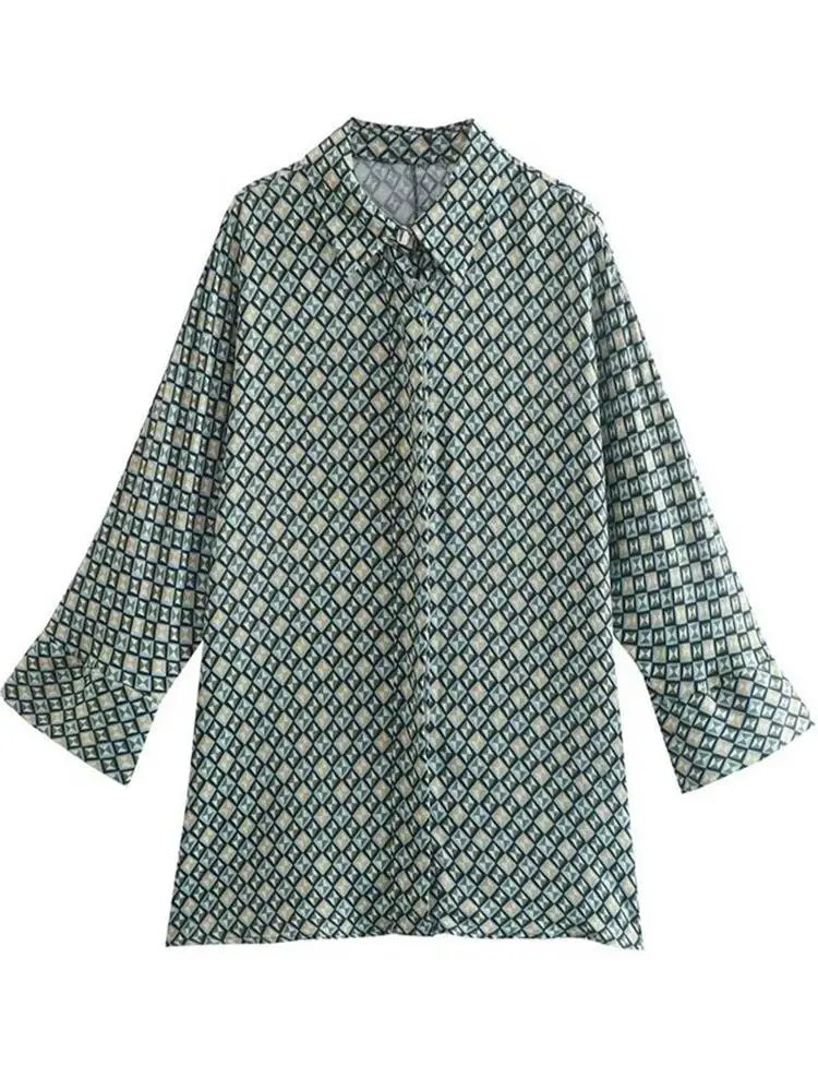 TRAF Women 2022 Fashion Geometric Print Loose Casual Pajama Style Blouse Retro Long Sleeve Lapel Blouse Streetwear
TRAF Women 2022 Fashion Geometric Print Loose Casual Pajama Style Blouse Retro Long Sleeve Lapel Blouse Streetwear